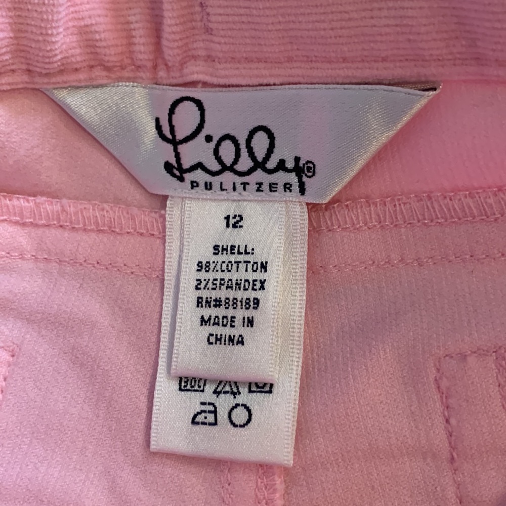 Lilly Pulitzer Pink Corduroy Pant Girl size 12 NWT (R) - Picture 5 of 8
